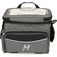 Haberland Lenkertasche 10l Max Plus grau - praktische Lenkertasche mit KLICKf....