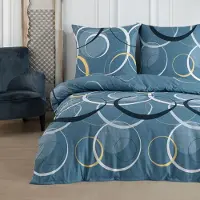 Buymax Bettwäsche Bettbezug 135x200 cm, Kopfkissenbezug 80x80 cm 2 teilig Deckenbezug Set aus 100% Baumwolle Renforce mit Reissverschluss