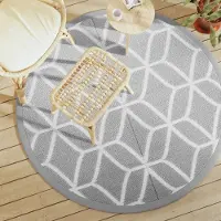 vidaXL "im " Outdoor-Teppich ARAKIL Grau Ø160 cm PP - Outdoorteppiche CC16950