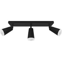 Licht-Erlebnisse Deckenspot Aluminium GU10 verstellbar Schwarz 3-flammig länglich Spot Lampe Decke