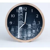 Tulup Holzuhr 30fi cm wanduhr - Stadtgebäude