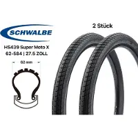 Schwalbe 2 Stück 27.5 Zoll Super Moto X 62-584 Fahrrad Reifen SET 27.5x2.40 HS439