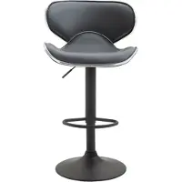 CLP 2er Set Barhocker Las Vegas V2 Kunstleder schwarz grau
