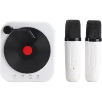 Lixada Tragbarer Lautsprecher mit 360°-Stereoklang, im Vintage-CD-Design, kabelloser Bluetooth-Lautsprecher für zu Hause und Freizeitaktivitäten im Freien
