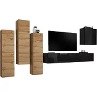 Meublorama AM-SWITCH 3-WTS SW 3*5C/96KG, 5 Tür(en), Braun, Mitteldichte Faserplatte (MDF), 400 mm, 3300 mm, 1600 mm