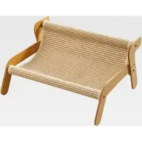 Markenlos Kratzsofa Katzenbett, Kratzcouch, Sisal Holz Möbelschoner mit Ruheplatz gegen Langeweile und zum Krallenschärfen
