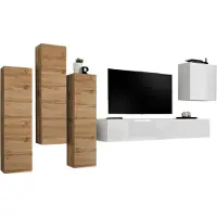Meublorama AM-SWITCH 3-WTW SW 3*5C/96KG, 5 Tür(en), Braun, Mitteldichte Faserplatte (MDF), 400 mm, 3300 mm, 1600 mm