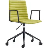 CasaDolce 2-er Bürostuhl set BREZO, grün, 72x67x84/91 cm, drehbar und höhenverstellbar, mit festen Armlehnen