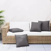 vidaXL "2026 Promotion" Sofakissen 4 Stk. - Hohe Qualität - Anthrazit 50x50 cm Stoff - Gartenmöbelauflagen CC21877