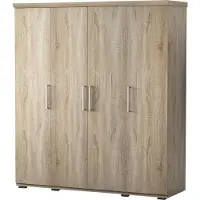 Meublorama RU-MIKE-6720-2*3C/102KG, 7 Regale, 4 Tür(en), Braun, MDF-Platten, 520 mm, 1600 mm