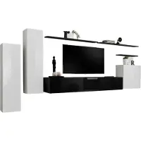 Meublorama AM-SWITCH 1-WS SW 1*7C/89KG, 3 Regale, 4 Tür(en), Weiß, Mitteldichte Faserplatte (MDF), 400 mm, 3300 mm