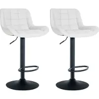 CLP 2er Set Barhocker Tover Kunstleder weiß