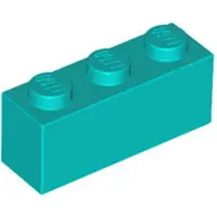 LEGO 250 Stück 3622 Stein Brick 1x3 Part Basic Steine 250 Dunkles Türkies