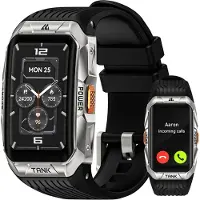 Kospet KOSPE TANK X2 Smart Watch Fitness Tracker 24/7 Heart Rate Blood Oxygen Monitor Sleep Tracker Blutooth Call Stainless Steel Unibody 1.64” AMOLED Always