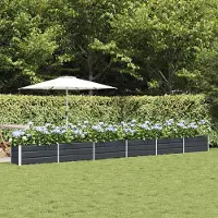 vidaXL "Schlussverkauf" Pflanzkübel im Garten - 1 pc - Blumenbeet/Gartenbeet - Anthrazit 480x50x45 cm Verzinkter Stahl C13557