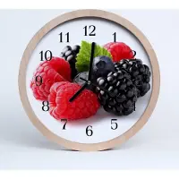 Tulup Holzuhr 30fi cm wanduhr - Blaubeeren