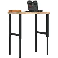 vidaXL Möbel Werkbank 80x60x(73-99,5) cm Massivholz Akazie Rechteckig - Werkbänke 3309690