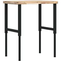 Syfax Werkbank 80x60x(73-99,5) cm Massivholz Akazie Rechteckig
