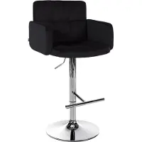CLP Barhocker Los Angeles Samt chrom schwarz