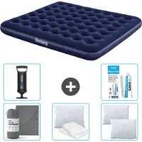 Bestway Luftmatratze – 2 Personen – 183 x 203 x 22 cm – Blau – im Lieferumfang enthalten Zubehör