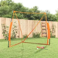 vidaXL "im " Baseball-Netz Tragbar Orange Schwarz 183x182x183 cm Stahl - Tore & Torwände CC25185