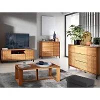 Lomadox Wohnzimmermöbel Set 4-teilig modern in Eiche FABRIANO-161