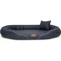 Tierlando Orthopädisches Hundebett TIFFANY Easy-Clean | Große Hunde XXL - Größe: 145x105cm | Farbe: 02 Graphit