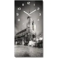Tulup Wanduhr aus Glas – 30x60 cm - Glasbild - Glasuhr - Gehärtetes Glas -Krakau Polen