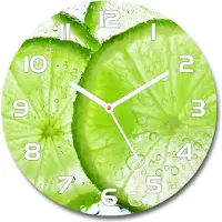 Tulup Wanduhr aus Glas 30fi Glasbild Glasuhr Gehärtetes Glas - weisse-zeiger - Limes under water