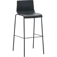 CLP Barhocker Hoover 4-Fuß Gestell schwarz schwarz