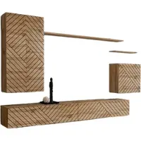 Meublorama AM-SWITCH 2-WTL SW 2*7C/99KG, 2 Regale, 5 Tür(en), Braun, Mitteldichte Faserplatte (MDF), 400 mm, 2700 mm