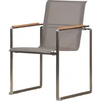 Kai Wiechmann Gartenstuhl Teak Edelstahl Stapelstuhl, moderner Edelstahl Stapelsessel rostfreier und langlebiger Edelstahl Outdoor Stuhl