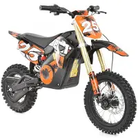 HECHT 59100 Pocketbike Elektro | Orange | 15km Reichweite | bis 28 km/h | 1000W | 36V 12Ah Akku