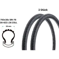 Sonstiges 2 Stück 28 Zoll Fahrrad Reifen 28x1.4 Gravel Cross Trekking tire 38-622 Semi Slick
