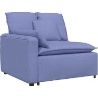 Syfax Modulares Sofa Endmodul mit Armlehne Kissen Jeansblau 100 cm