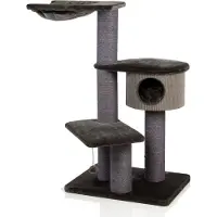 Canadian Cat Company Kratzbaum Coony 130 · grau · XXL mit Ø15 cm dicken Sisalsäulen