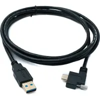 System-S USB 3.1 Kabel 200 cm Typ C Stecker zu 3.0 A Stecker Winkel Left Right Angled