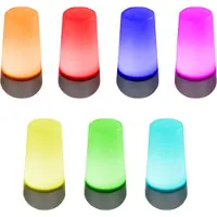 Eaxus 2er Set LED Stimmungslicht - Nachtlicht Nachttischlampe mit RGB Farbwechsel
