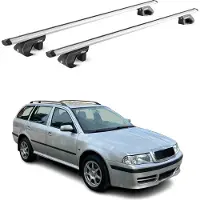 Aurilis Dachträger Grundtäger für Skoda Octavia Kombi 1998-2020 90kg Alu Silber 2x ABE