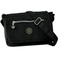 Jennifer Jones Leather Bag Street Nylon Umhängetasche schwarz Damen Tasche OTJ201S