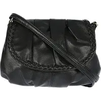 Jennifer Jones Leather Bag Street Kunstleder Tasche Damen Abendtasche schwarz OTJ132S