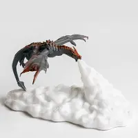 Ele eleoption (Braun) Feuerdrachen-Mondlampe, 3D-gedrucktes Nachtlicht, LED-Mond-Lavalampe mit wiederaufladbarem USB, Eisdrachenlampen, Weihnachtsdrachengeschenke für Kinder, Erwachsene, Jungen und Mädchen