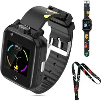 Ele eleoption (Schwarz)Kinder Smart Watch Mädchen Jungen Smart Game Watch für Kinder Kinder SmartWatch mit 18 Lernspielen