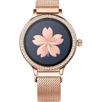 Ele eleoption M8 Damen Smartwatch IP68 Wasserdichte Lady Smart Band Herzfrequenzmesser Fitness Tracker Armband Smartwatch Android iOS - Metall Gold