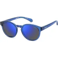 Polaroid PLD 8075/S Kinder-Sonnenbrille Vollrand Panto Kunststoff-Gestell, blau