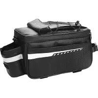 Ele eleoption Schwarz Fahrrad Kofferraum Kühltasche mit Rücklicht, Fahrrad Gepäckträgertasche mit Isolierung, Stauraum, 8L für Reisen Pendeln Camping