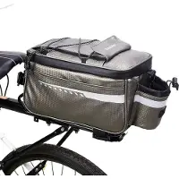 Ele eleoption Bronzesilber Fahrrad Kofferraum Kühltasche mit Rücklicht, Fahrrad Gepäckträgertasche mit Isolierung, Stauraum, 8L für Reisen Pendeln Camping