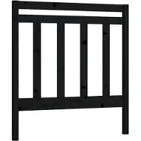 Syfax Kopfteil Schwarz 96x4x100 cm Massivholz Kiefer