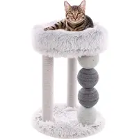 Flamingo Kratzbaum Duchess grau/weiß