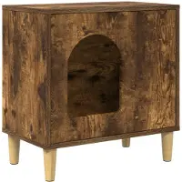 vidaXL Katzenhaus Geräucherte Eiche 51 x 30 x 52 cm Holzwerkstoff